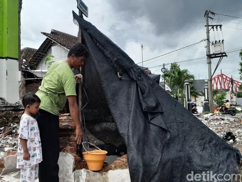Sumur yang diyakini peninggalan Sri Susuhunan Paku Buwono VIII di lokasi proyek underpass Joglo, Kota Solo, Jumat (19/1/2024).
