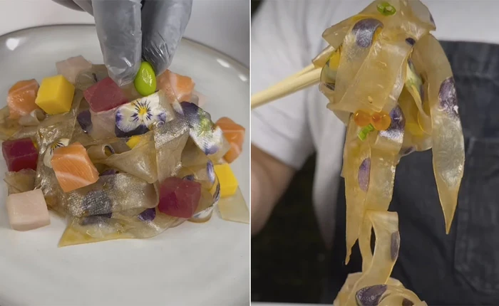 sushi pasta yang segar