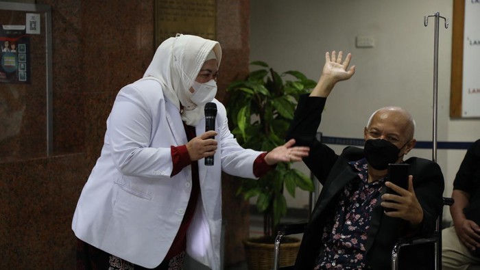 Triharyadi usai menjalani transplantasi ginjal di RSHS