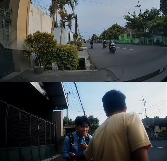Viral siswa kediri tabrak mobil minta maaf