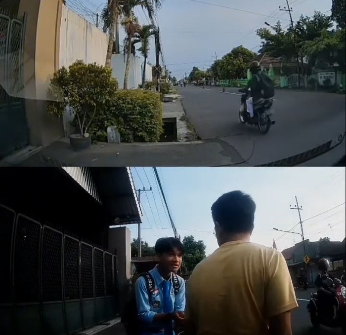 Viral siswa kediri tabrak mobil minta maaf