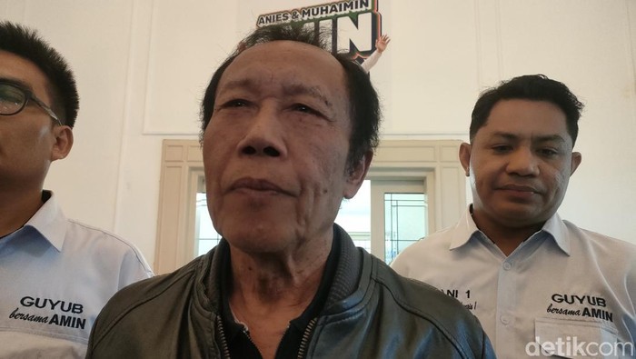 Wakil Ketua Dewan Penasehat Timnas AMIN Letjen TNI (Purn) Sutiyoso. (Dwi R/detikcom)