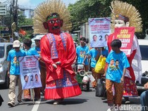Aksi Ondel-ondel Sosialisasikan Prabowo-Gibran