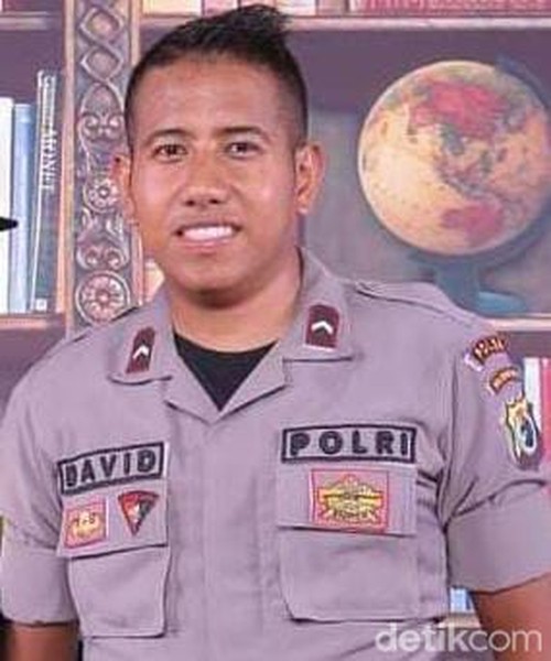 David Temaluru saat masih berpangkat Brigadir Dua.