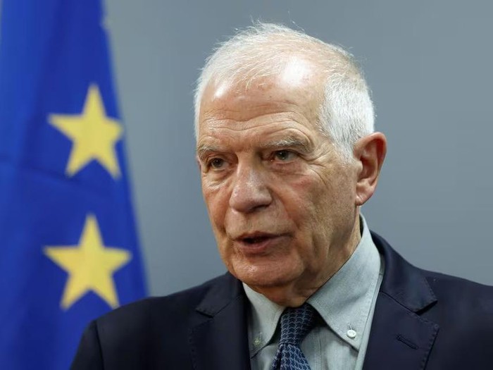 European Unions foreign policy chief Josep Borrell speaks during a joint news conference with Lebanons caretaker Foreign Minister Abdallah Bou Habib in Beirut, Lebanon January 6, 2024. REUTERS/Mohamed Azakir/File Photo Acquire Licensing Rights