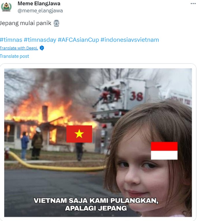 Meme Timnas Indonesia vs Vietnam Piala Asia 2023
