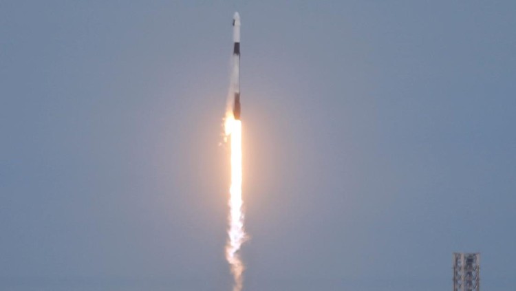 The Axiom Mission 3 launches to the International Space Station with crew members Commander Michael Lopez-Alegria of the U.S./Spain, Pilot Walter Villadei of Italy, Mission Specialist Alper Gezeravcı of Turkey, and ESA (European Space Agency) project astronaut Marcus Wandt of Sweden, at Cape Canaveral, Florida, U.S. January 18, 2024. REUTERS/Joe Skipper