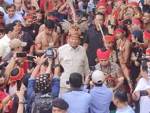 Kampanye di Kalbar, Prabowo Silaturahmi dengan Panglima Jilah-Pasukan Merah