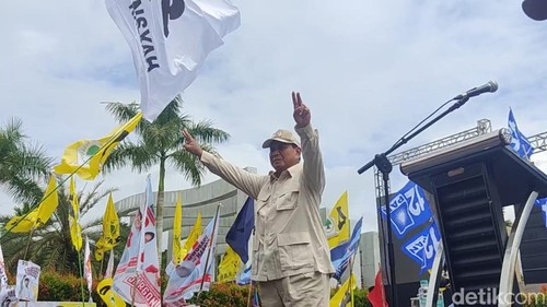 Prabowo Subianto kampanye di Pontianak, 20 Januari 2024. (Rumondang Naibaho/detikcom)