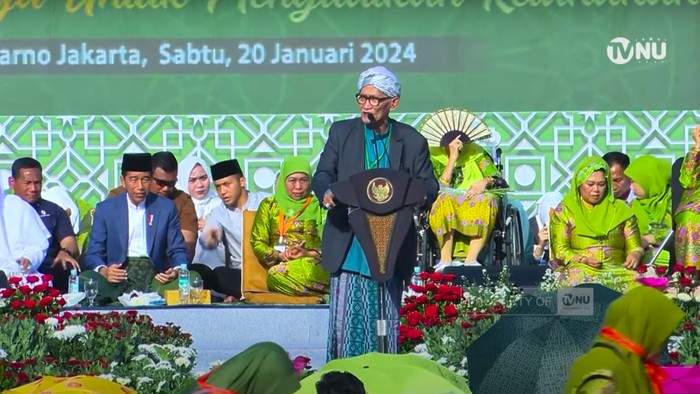 Rais Aam PBNU KH Miftachul Achyar di acara Muslimat NU 20 Januari 2024. (Tangkapan layar kanal YouTube TVNU)