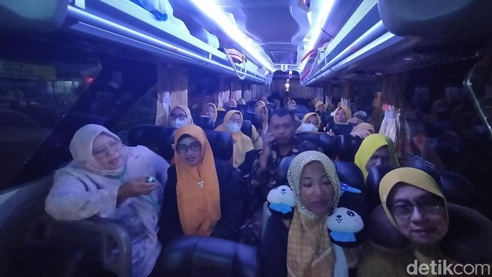 Warga NU asal Lampung di Pelabuhan Bakauheni Lampung Selatan.