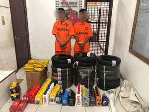 Curi Puluhan Ban-Oli di Bengkel Warga, 2 Pria Sibolga Ditangkap