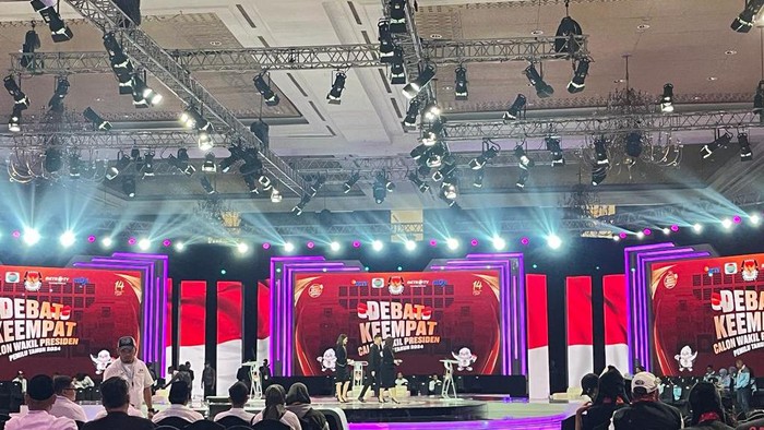 Arena debat keempat Pilpres 2024 (Anggi/detikcom)