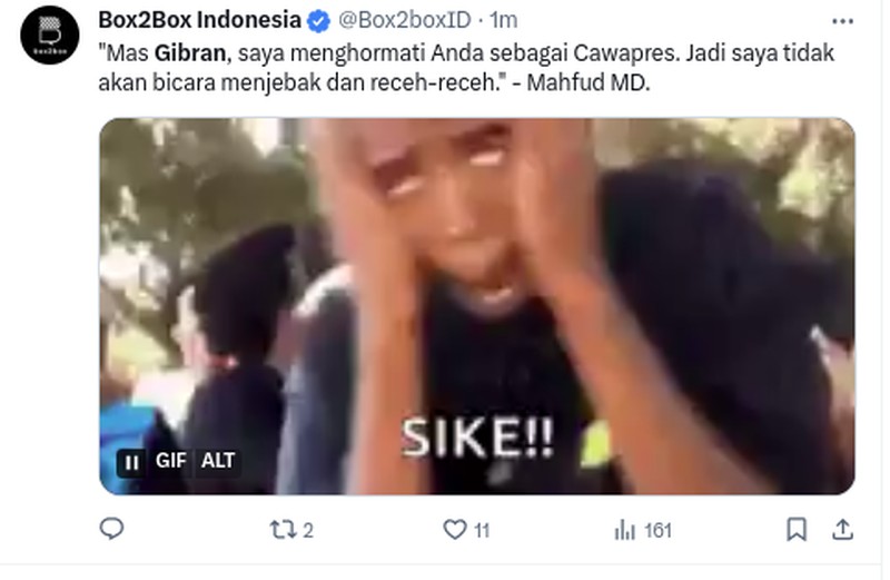 Meme Debat Cawapres, Gibran Kena Slepet Cak Imin dan Mahfud MD