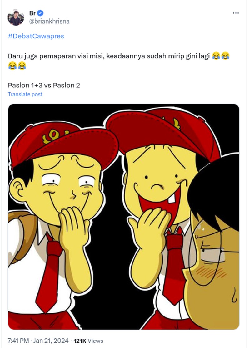 Meme Debat Cawapres, Gibran Kena Slepet Cak Imin dan Mahfud MD