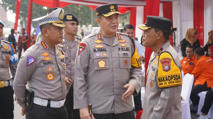Kapolda Riau Irjen Iqbal saat menghadiri acara deklarasi tertib berlalu lintas. (Foto: Dok. Polda Riau)