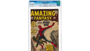 Penampilan perdana Spider-Man dalam komik Amazing Fantasy #15 juga sukses diincar kolektor dengan harga Rp 51,2 miliar. Komiknya terbit pada 1962 dan dapat rating 9,6 dari CCG. Foto: Dok. Ist