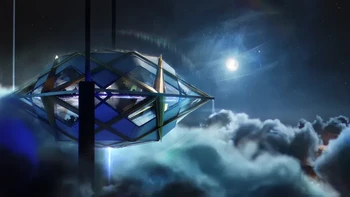 Manusia akan melakukan perjalanan dengan drone melalui kabel raksasa yang terhubung ke luar angkasa. Foto: Jordan William Hughes. Foto: Jordan William Hughes via The Sun