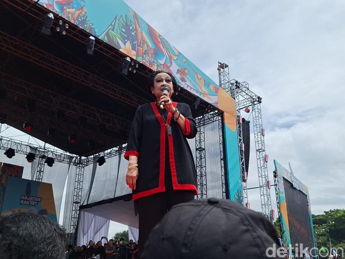 Megawati Seokarnoputri saat kampanye akbar Ganjar di Bandung