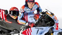 Motor MotoGP Gresini Racing tunggangan Marc Marquez dan Alex Marquez tahun ini tetap dipenuhi beberapa sponsor dari Indonesia.  Foto: Dok. Gresini Racing
