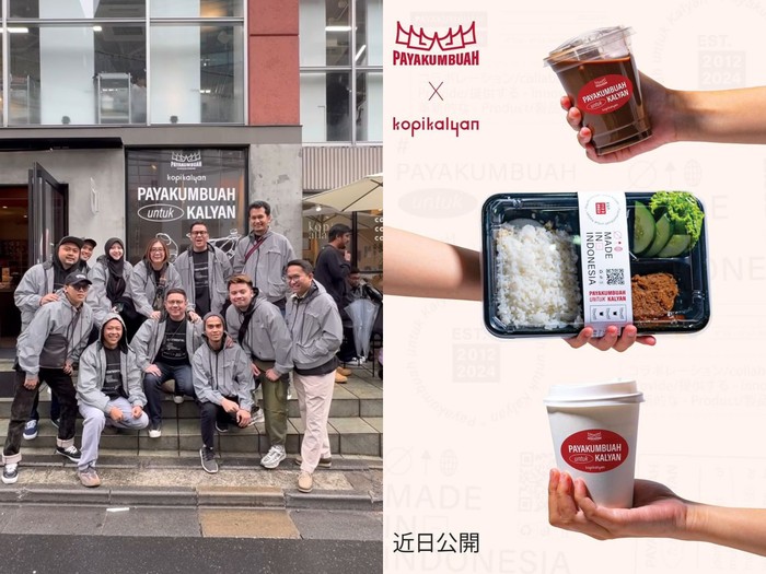 RM Payakumbuah milik Arief Muhammad buka di Jepang. Adalah kolaborasi eksklusif bersama Kopi Kalyan Jepang.