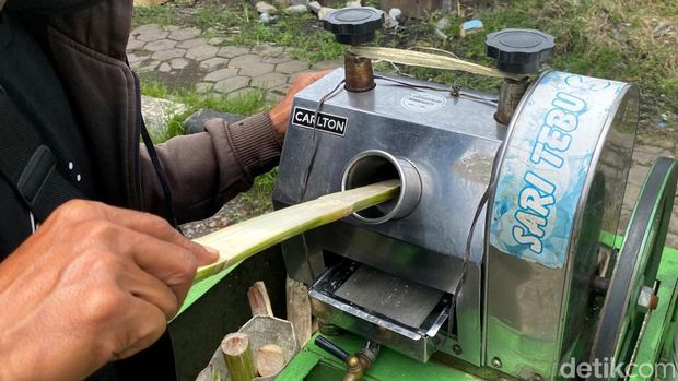 Penjual es tebu di Cileunyi, Bandung