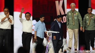 Potret Busana Pasangan Capres-Cawapres di Debat Keempat