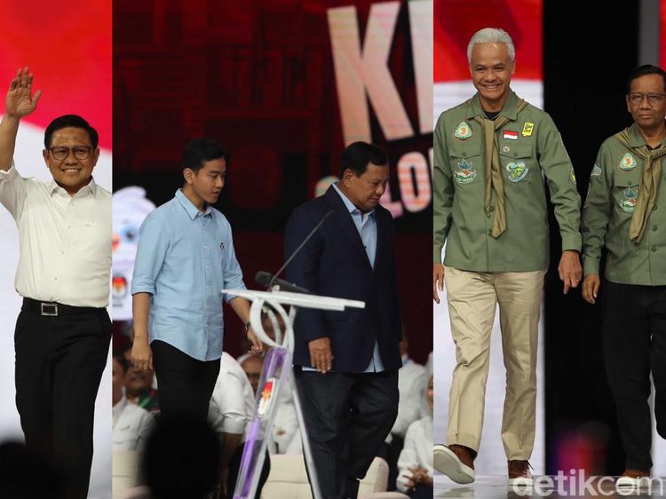 Potret Busana Pasangan Capres-Cawapres di Debat Keempat