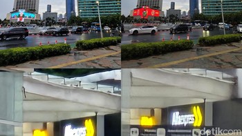 Perbandingan zoom 100x pada Galaxy S23 Ultra (kiri) vs S24 Ultra (kanan) pada papan nama di halte Tosari, Jakarta, lebih bagus mana? Foto: Adi Fida Rahman/detikINET