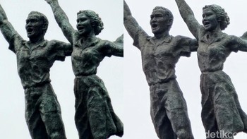 Perbandingan zoom 30x pada Galaxy S23 Ultra (kiri) vs S24 Ultra (kanan), lebih detail mana? Foto: Adi Fida Rahman/detikINET