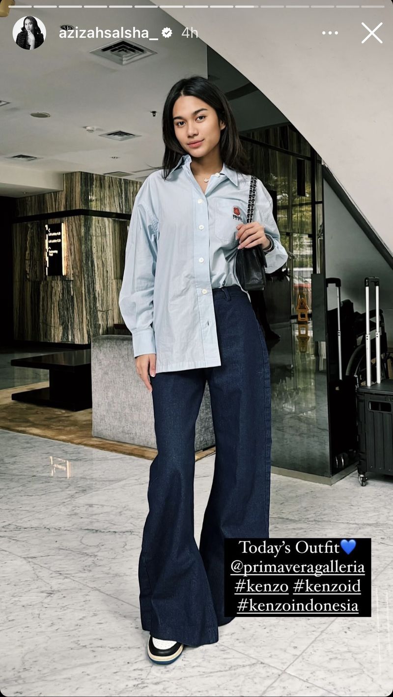 Gaya Azizah Salsha Nonton Debat Pilpres 2024