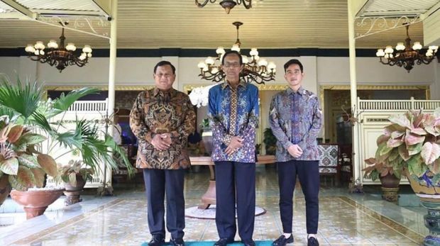 Foto Gibran bersama Sultan dan Prabowo yang diunggah di akun Instagram @gibran_rakabuming