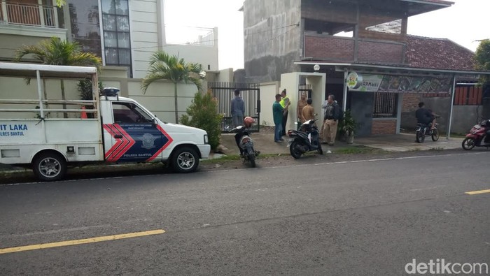 Lokasi kecelakaan tunggal di Jalan Tentara Pelajar, Kalurahan Trirenggo, Kapanewon Bantul, Kabupaten Bantul Senin (22/1/2024).