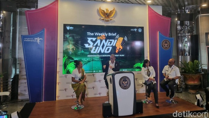 Menparekraf Sandiaga Salahuddin Uno, Senin (22/1/2024)