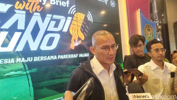 Menparekraf Sandiaga Salahuddin Uno, Senin (22/1/2024).