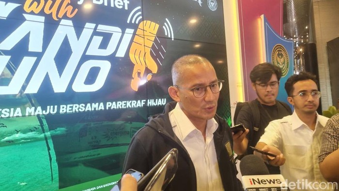 Menparekraf Sandiaga Salahuddin Uno, Senin (22/1/2024).