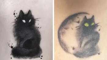 Hasil tato kucing yang mengecewakan. Foto: Brightside