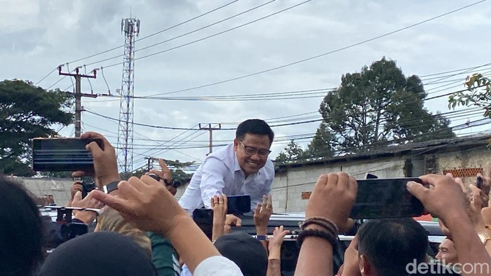 Muhaimin Iskandar saat kampanye di Kabupaten Sukabumi, Senin (22/1/2024).