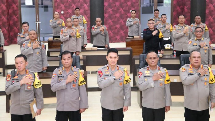 Polda Kaltara menggelar penandatangan pakta integritas dan penyerahan RKA-KL tahun anggaran 2024.