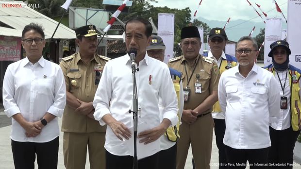 Presiden Jokowi Resmikan Inpres Jalan Daerah Ruas Muntilan-Keningar, Magelang, 22 Januari 2024. (Tangkapan Layar Youtube)