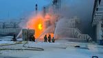 Terminal Gas Alam Rusia di Laut Baltik Terbakar