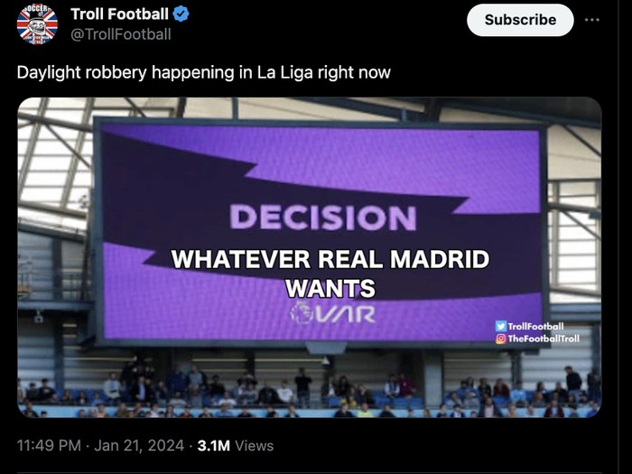 VAR di real madrid vs almeria