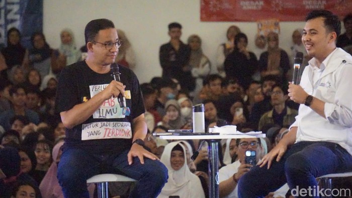 Acara Desak Anies yang berlangsung di Godean, Sleman, Selasa (23/1/2024).