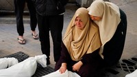 Menurut data Kementerian Kesehatan Gaza jumlah korban tewas akibat serangan Israel ke Gaza telah mencapai 25.000 jiwa. REUTERS/Mohammed Salem. 