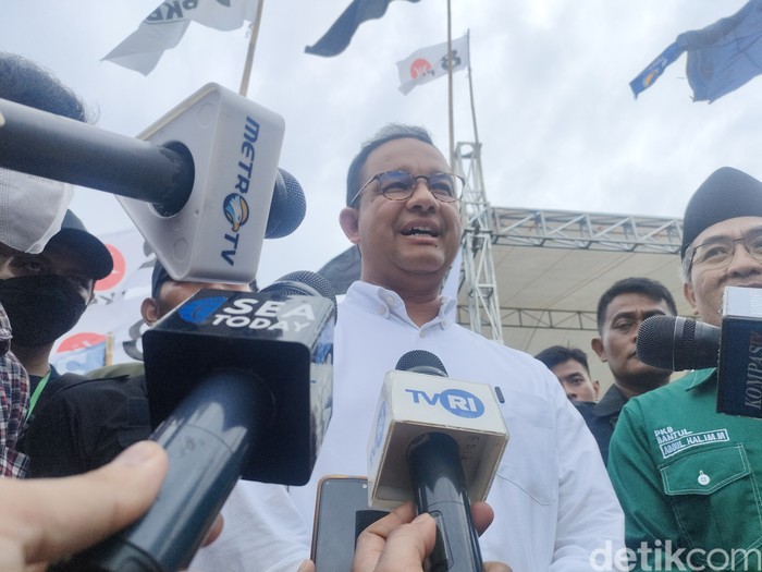 Anies Baswedan di Bantul, 23 Januari 2024. (Dwi Rahmawati/detikcom)