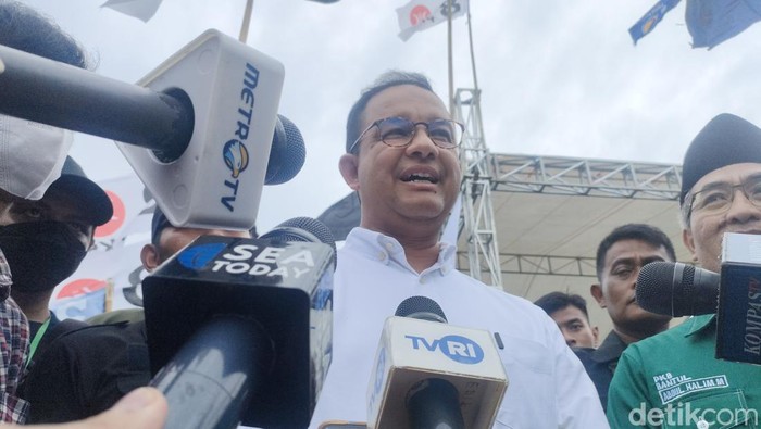 Anies Baswedan di Bantul, 23 Januari 2024. (Dwi Rahmawati/detikcom)
