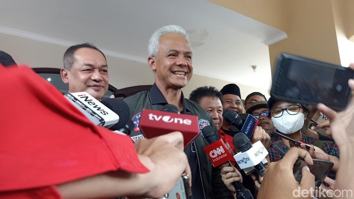 Calon Presiden nomor urut 3 Ganjar Pranowo. (TiaraAliya/detikcom)