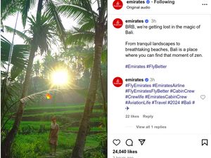 Maskapai Asing Promosi Bali, Pramugari Jalan-jalan di Pematang Sawah