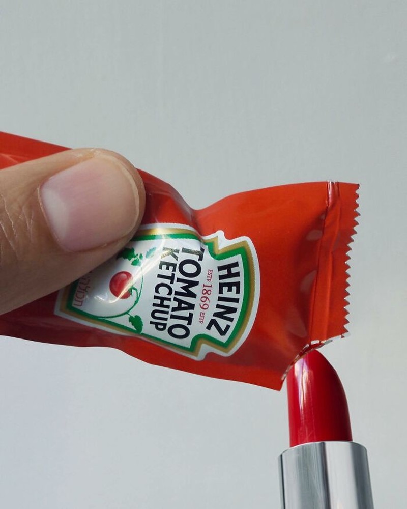 Foto perpaduan dua objek menipu mata