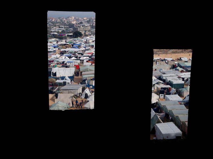 Foto Udara Kamp Pengungsian Rafah